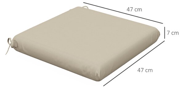 Outsunny Set di 4 cuscini per sedie, cuscini 47 x 47 cm, imbottitura spessa, resistente allo sbiadimento, beige | Aosom Italy