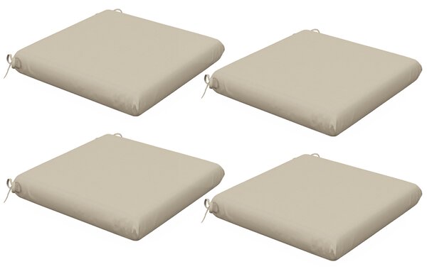 Outsunny Set di 4 cuscini per sedie, cuscini 47 x 47 cm, imbottitura spessa, resistente allo sbiadimento, beige | Aosom Italy