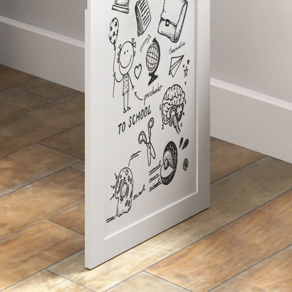 HOMCOM Scrivania per computer pieghevole con libreria, postazione di lavoro, lavagna e mensola regolabile, 98x51x153cm, bianco | Aosom Italy