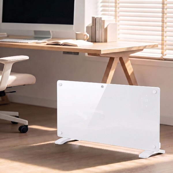 DecHome Termoconvettore a Parete / Pavimento Stufa Elettrica per Riscaldamento Potenza 2000W colore Bianco