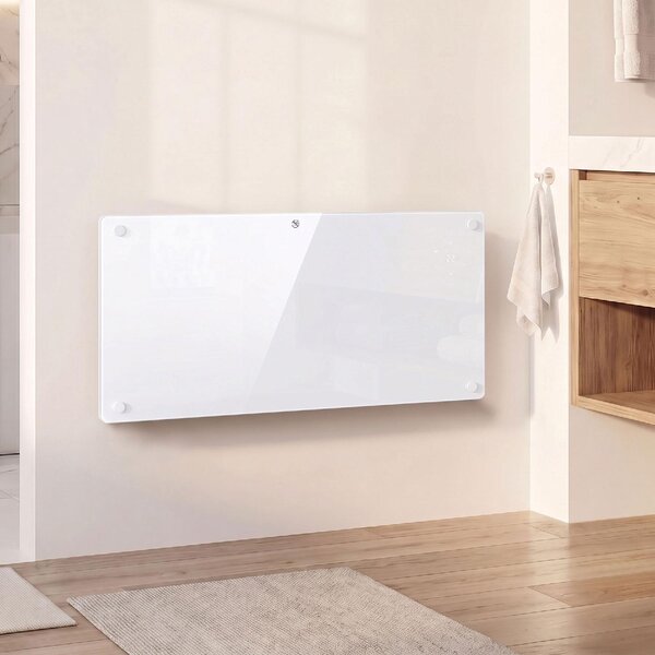 DecHome Termoconvettore a Parete / Pavimento Stufa Elettrica per Riscaldamento Potenza 2000W colore Bianco