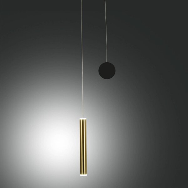 Fabas Luce Lampada LED a sospensione Prado, ottone, metallo, dimmerabile, Ottone / Oro, Soggiorno / Sala da pranzo, Metallo, Moderno