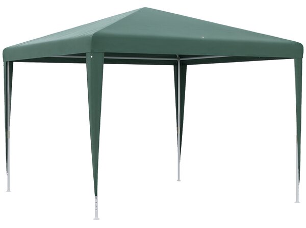 Outsunny Gazebo da Giardino 3x3 m Pieghevole e Portatile con Copertura Anti UV, Verde