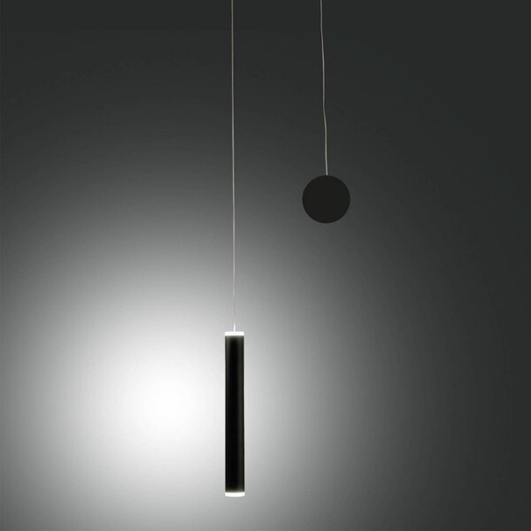 Fabas Luce Lampada LED a sospensione Prado, nero, metallo, dimmerabile, Nero, Soggiorno / Sala da pranzo, Metallo, Moderno
