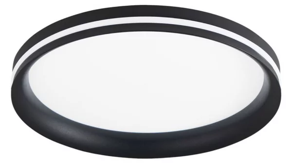 Fabas Luce Plafoniera a LED Isy, dimmerabile, Nero, Soggiorno / Sala da pranzo, Metallo, Moderno, Plafoniera LED