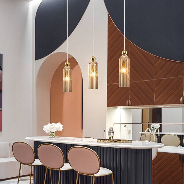 Maytoni Lampada a sospensione in vetro Antic, dimmerabile, Ottone / Oro, Soggiorno / Sala da pranzo, Vetro, Moderno, Lampada a sospensione