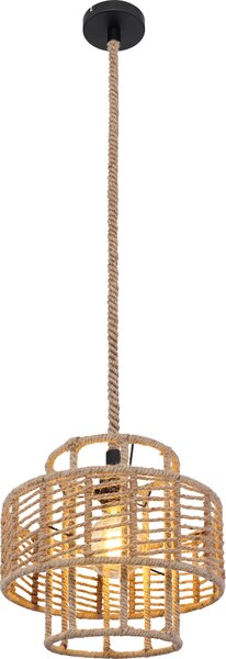 Globo Lighting lampada a sospensione in metallo nero opaco, 1x E27