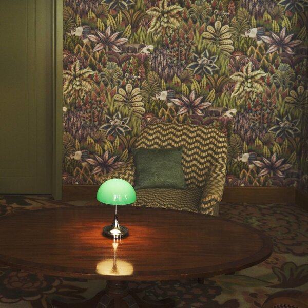 Louis Poulsen Panthella 160 Portable Original, verde opalino 160, dimmerabile, Verde, Soggiorno / Sala da pranzo, Plastica, Design