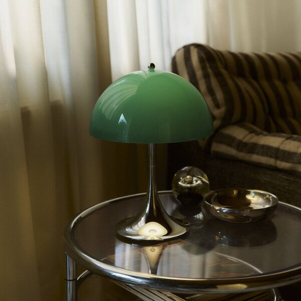 Louis Poulsen Panthella 250 Portable Original, verde opalino 250, dimmerabile, Verde, Soggiorno / Sala da pranzo, Plastica, Design