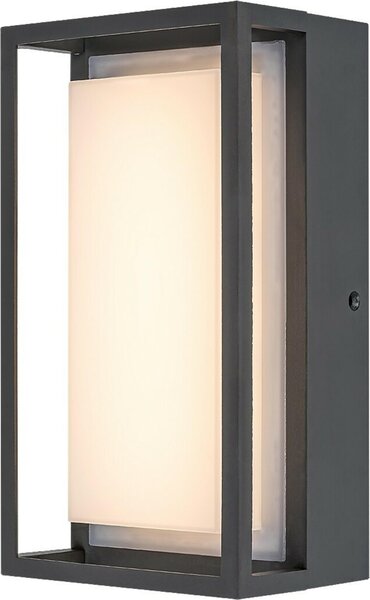 Rabalux 7109 Mendoza lampada da parete per esterni, 6,5W, 3000K, 550lm, alluminio, bianco antracite, bianco caldo, IP65, 22cm