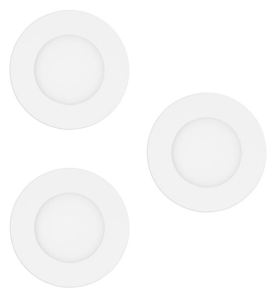 EGLO connect Luci LED da incasso Fueva-Z, bianche, set 3 dimmerabile, Bianco / Opale, Soggiorno / Sala da pranzo, Metallo, Moderno