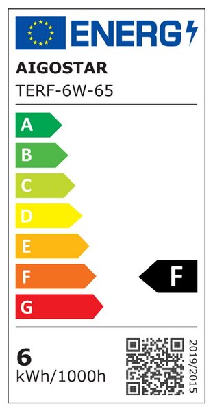 Plafoniera Led slim 6W Bianca Quadrata Bianco freddo 6500K Aigostar