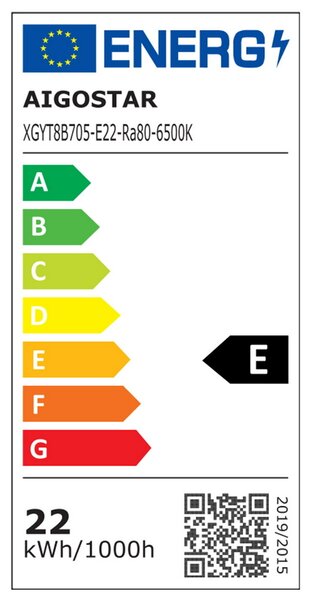 Plafoniera stagna a 1 posto con Tubo Led G13 T8 incluso da 150cm IP65 Bianco freddo 6500K Aigostar