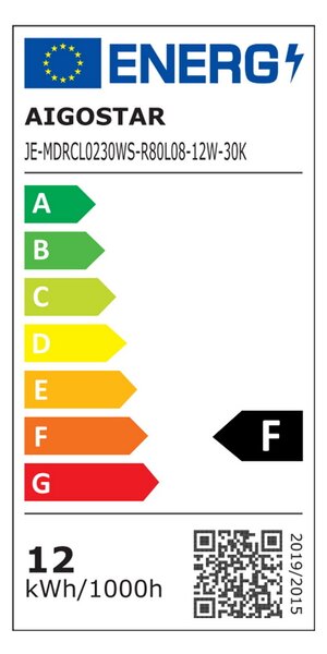 Plafoniera Led 12W Cornice marrone rotonda Bianco caldo 3000K Aigostar