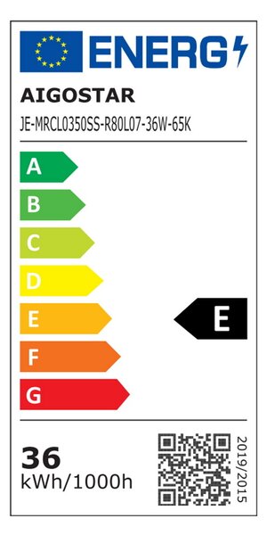 Plafoniera Led 36W Line rotonda Bianco freddo 6500K Aigostar