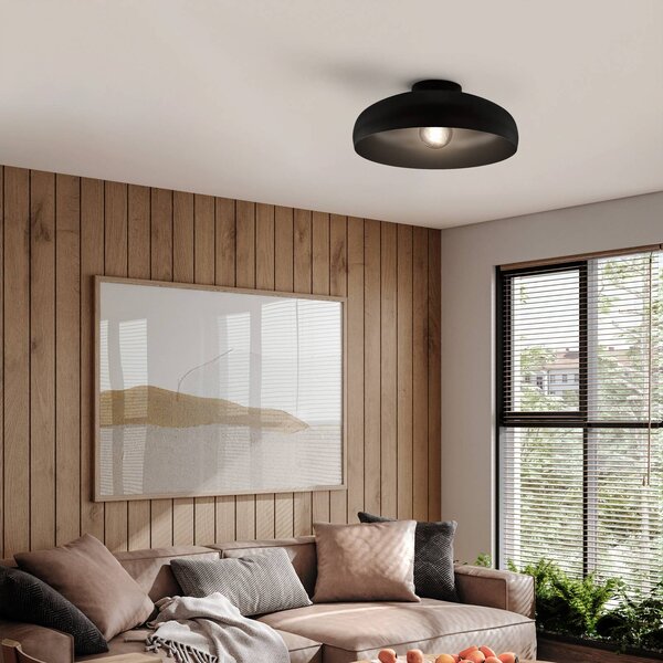 EGLO Plafoniera soffitto Mogano, dimmerabile, Nero, Soggiorno / Sala da pranzo, Metallo, Moderno, Plafoniera