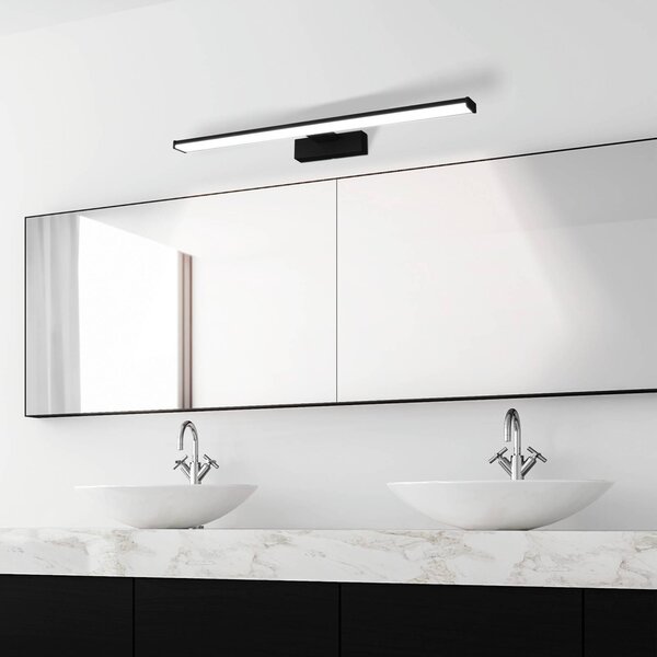 EGLO Applique da parete Pandella 1, Nero, Bagno, Alluminio, Moderno, Applique