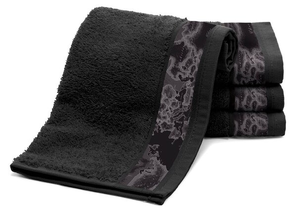 Coordinato Asciugamani In Cotone Geo Black CM. 30X30 Alviero Martini 1A Classe Geo Caleffi