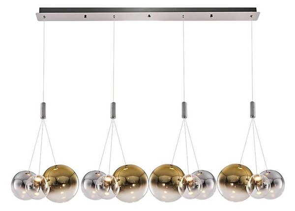 LED Lampadario sospeso con cavo ENNA 12xG9/5W/230V 3000K fumé/dorato