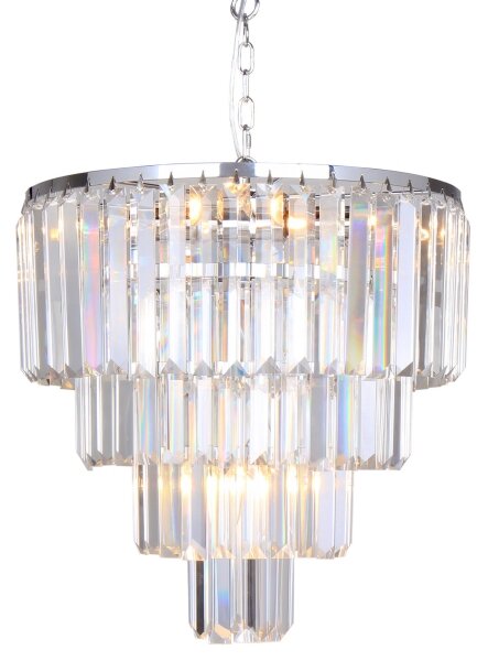 Zuma Line 17106/4+1-CHR - Lampadario a sospensione con catena AMEDEO 5xE14/40W/230V