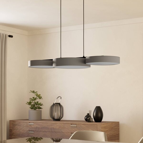 EGLO connect Smart lampada LED a sospensione Barbano-Z, grigio dimmerabile, Alluminio / Grigio / Zincato, Soggiorno / Sala da pranzo, Metallo, Moderno