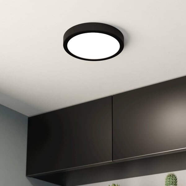 EGLO Plafoniera Fueva 5, Nero, Bagno, Metallo, Plafoniera