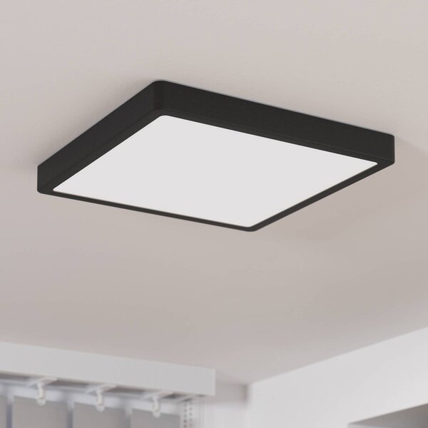EGLO Plafoniera a LED Fueva 5, Nero, Bagno, Metallo, Moderno, Plafoniera LED