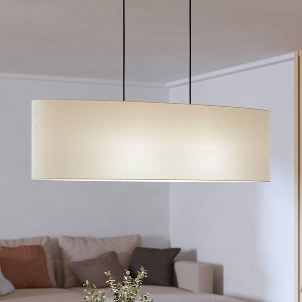 EGLO Lampada a sospensione Febres, dimmerabile, Bianco / Opale, Soggiorno / Sala da pranzo, Tessuto / Stoffa / Seta, Moderno, Lampada a sospensione