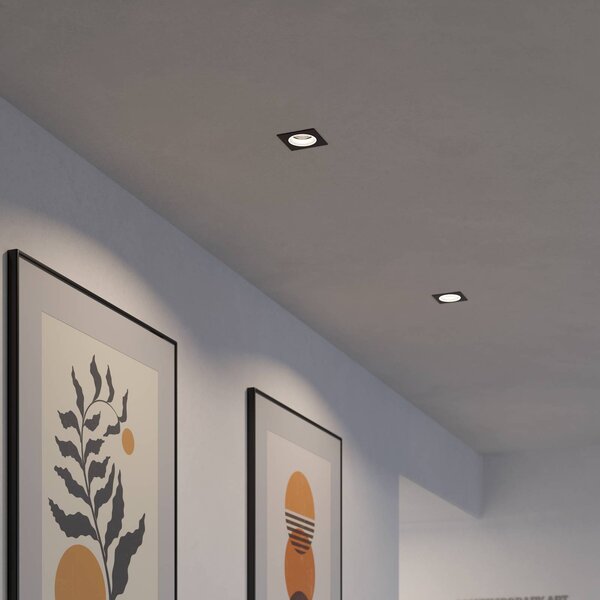 EGLO connect lampada LED intelligente Carosso-Z, 9 x cm, nera dimmerabile, Nero, Soggiorno / Sala da pranzo, Alluminio, Moderno