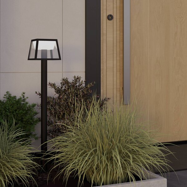 EGLO Lampione a LED Altilia, altezza 106 cm, nero, sensore Altilia, Nero, Plastica, Moderno, Lampade solari