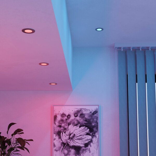 EGLO connect Luci LED da incasso Fueva 6-Z, grigio, set 3 dimmerabile, Alluminio / Grigio / Zincato, Soggiorno / Sala da pranzo, Plastica, Moderno
