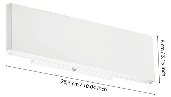 Stars of Light Applique da parete a LED Climene, Bianco / Opale, Soggiorno / Sala da pranzo, Alluminio, Moderno, Applique a LED