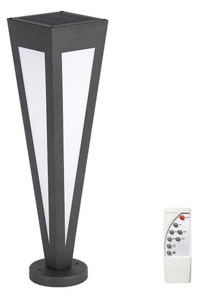 Lampada solare LED LED/2W/3,7V IP65 3000K nero