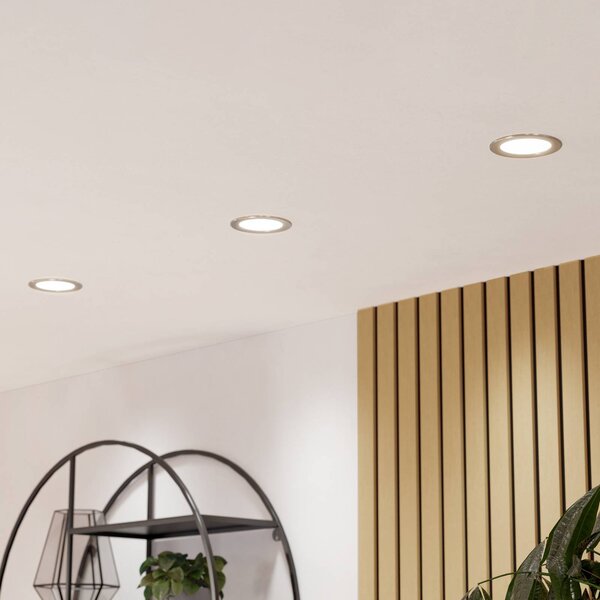 EGLO connect Luci LED da incasso Fueva 6-Z, grigio, Ø 12 cm dimmerabile, Alluminio / Grigio / Zincato, Soggiorno / Sala da pranzo, Plastica, Moderno
