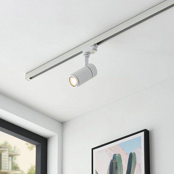 Arcchio Nanna Faretto a binario LED bianco 3000K 12W, Bianco / Opale, Studio / Ufficio, Alluminio