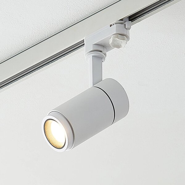 Arcchio Nanna Faretto a binario LED bianco 3000K 12W, Bianco / Opale, Studio / Ufficio, Alluminio