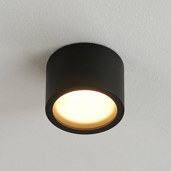 Arcchio faretto Nieva, GX53, nero, rotondo, Ø 10cm, metallo Nieva Arcchio, dimmerabile, Nero, Corridoio, Alluminio, Moderno, Downlight