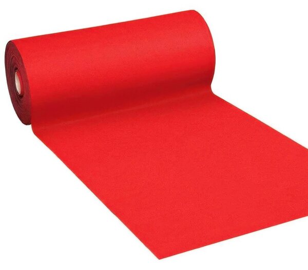 Passatoia Tappeto moquette guida passatoia per interno esterno Rossa H 1 x 30 mt (3,3 euro al metro ) Peso totale: 620 gr Spessore 3 mm Resistenza al fuoco:BFL-S8 colore Rosso