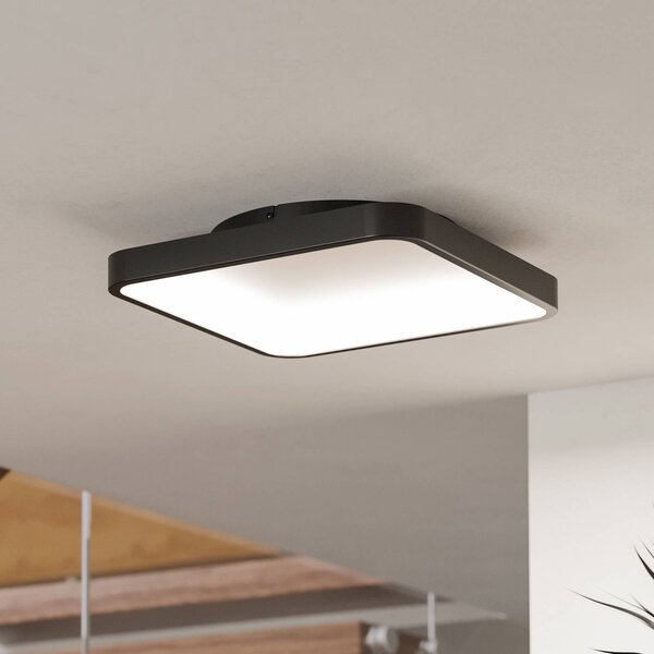 EGLO connect Plafoniera smart Loretello-Z, dimmerabile, Nero, Soggiorno / Sala da pranzo, Metallo, Moderno