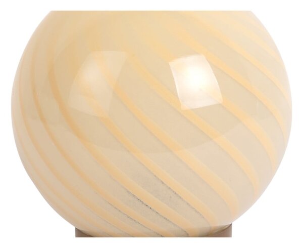 Lampada da tavolo giallo chiaro con paralume in vetro (altezza totale 17 cm) Summer Globe – Leitmotiv