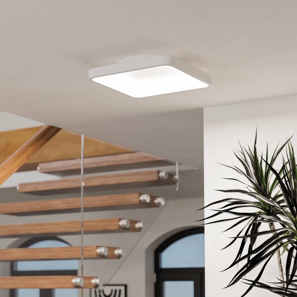 EGLO connect Plafoniera smart Loretello-Z, dimmerabile, Bianco / Opale, Soggiorno / Sala da pranzo, Metallo, Moderno