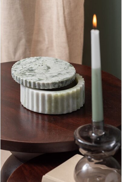 Scatola decorativa verde chiaro in pietra ø 15x6 cm Marble – PT LIVING