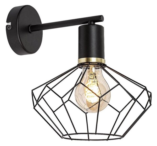 Rabalux 71064 - Applique FRAN 1xE27/40W/230V diametro 20 cm nero