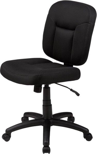Sedia da ufficio ergonomica nera 47x63x88-97,5 cm in tessuto
