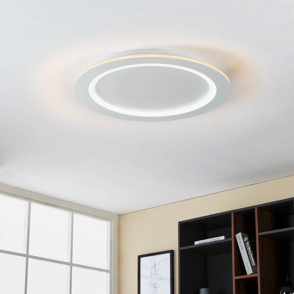 EGLO connect Plafoniera smart Connect Padrogiano-Z, dimmerabile, Bianco / Opale, Soggiorno / Sala da pranzo, Metallo, Moderno