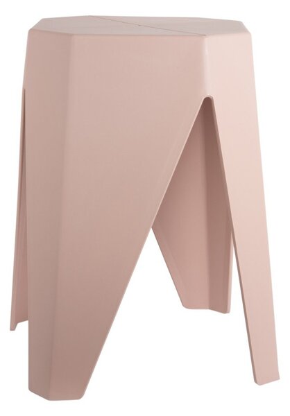 Sgabello rosa chiaro in plastica Cherish – Leitmotiv