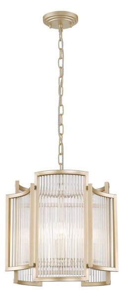 Zuma Line P0528-03A-V6AC - Lampadario a sospensione con catena SERGIO 3xE14/60W/230V oro