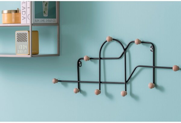 Attaccapanni da parete nero in metallo 71 cm Maze – PT LIVING