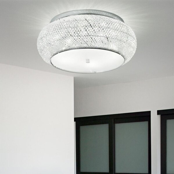 Ideal Lux - Plafoniera di cristallo PASHA 10xE14/40W/230V diametro 55 cromo