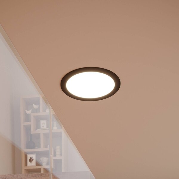 EGLO connect Smart-LED-Lampada da incasso Fueva 6-Z, nero, Ø16cm dimmerabile, Nero, Soggiorno / Sala da pranzo, Plastica, Moderno
